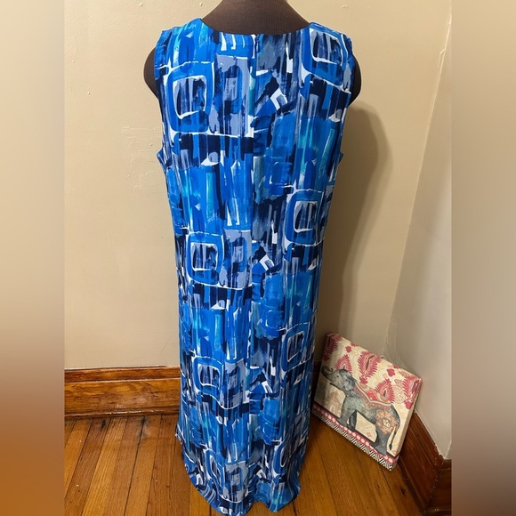 Soft Works Blue Sleeveless Lightweight Midi Lightweight DressSz XL NWT - Picture 3 of 10